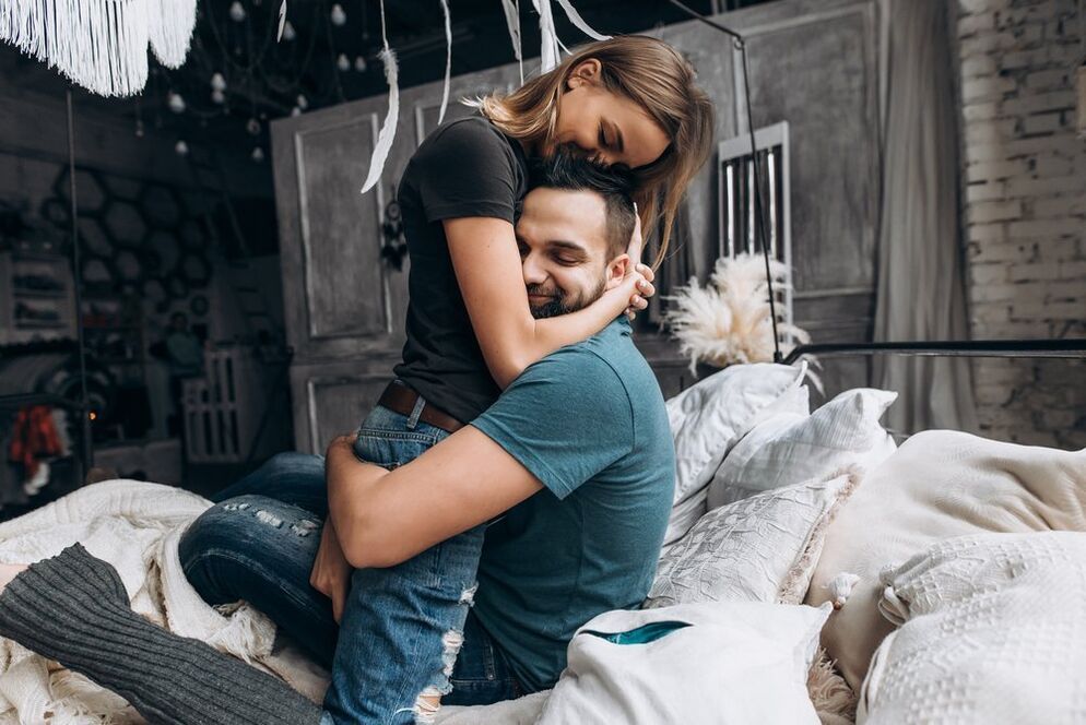 woman hugging man who increased potency